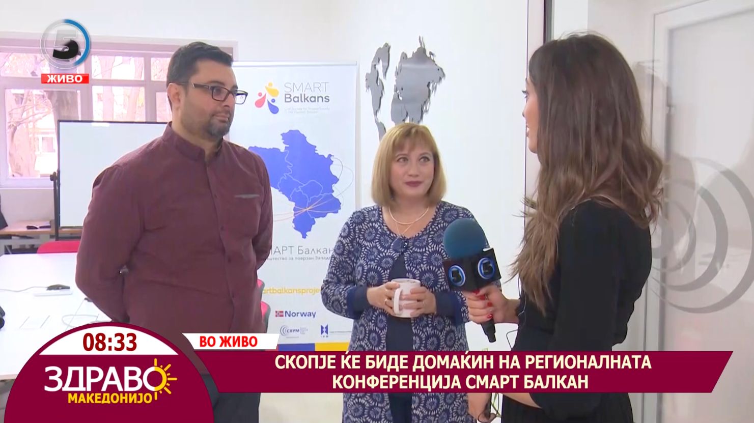 The SMART Balkans team on Kanal 5