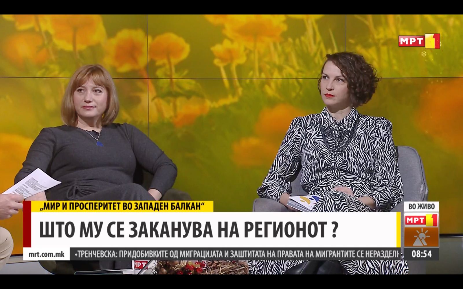 Discussing the SMART Balkans project on MTV